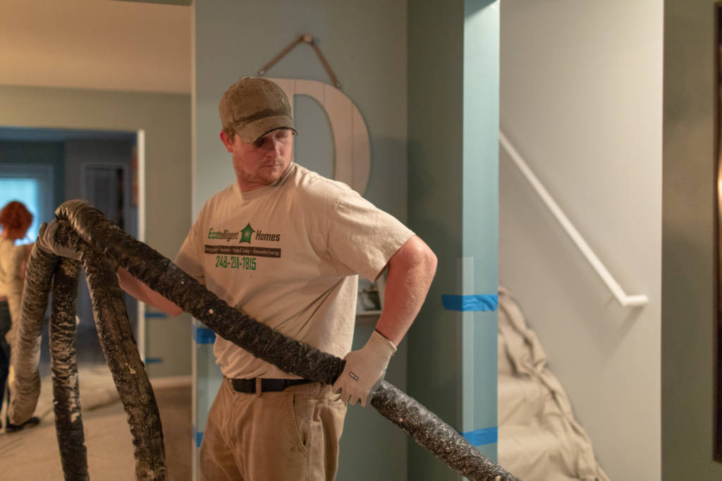 installing insulation in home
